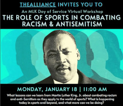 Webinar: The Role of Sports in Combating Racism and Anti-Semitism @ register at: https://us02web.zoom.us/meeting/register/tZwpcuChqzsoHtMX7A1DrIy9Uul0quZCWvZ9